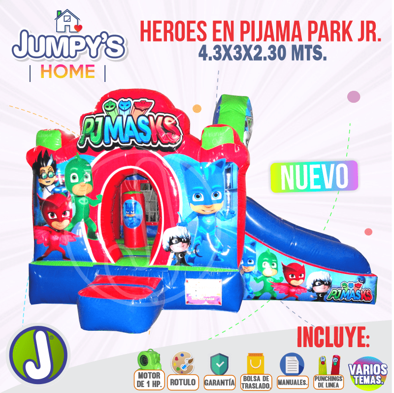 Heroes en Pijama Park Jr. - 1 - 110 kg - 1-5 Niños (Promedio)